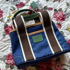 Coach Blue and Brown Mini Bag
